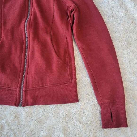 Lululemon Scuba Hoodie Light Cotton Fleece Dark Adobe Size 6 - Picture 6 of 8